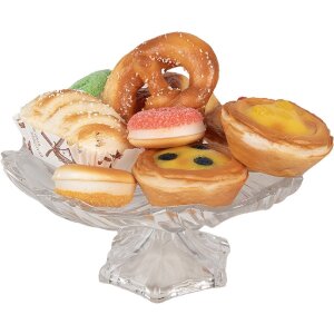 Clayre & Eef 65980P Decorațiune Donut Roșu Plastic Ø 6x2 cm