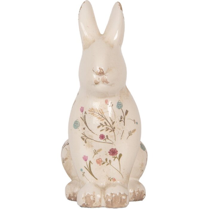 Clayre & Eef 6CE1958L Iepure decorativ ceramică 16x12x28 cm bej roz
