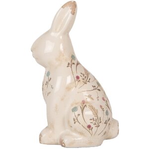 Clayre & Eef 6CE1958L Iepure decorativ ceramică 16x12x28 cm bej roz