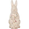 Clayre & Eef 6CE1958L Iepure decorativ ceramică 16x12x28 cm bej roz