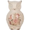Clayre & Eef 6CE1961L Bufniță decorativă Ceramică bej roz 13x12x22 cm
