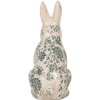 Clayre & Eef 6CE1955L Deko Kaninchen Keramik Beige Grün 16x12x28 cm