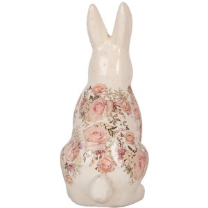 Clayre & Eef 6CE1956L Deko Kaninchen Beige Rosa 16x12x28 cm