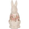 Clayre & Eef 6CE1956L Deko Kaninchen Beige Rosa 16x12x28 cm