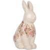 Clayre & Eef 6CE1956L Deko Kaninchen Beige Rosa 16x12x28 cm