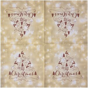 Clayre & Eef 73084 Șervețele de hârtie bej...