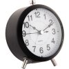 Clayre & Eef 6AC0033Z Ceas deșteptător analogic negru 10x7x12 cm Metal sticlă 1xAA