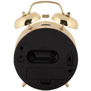 Clayre & Eef 6AC0035 Ceas deșteptător analogic auriu 10x6x14 cm 1xAA