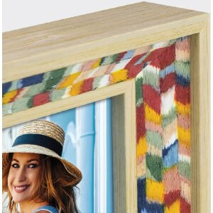 ZEP ramă foto din lemn Bahia aspect textil lemn sticlă...