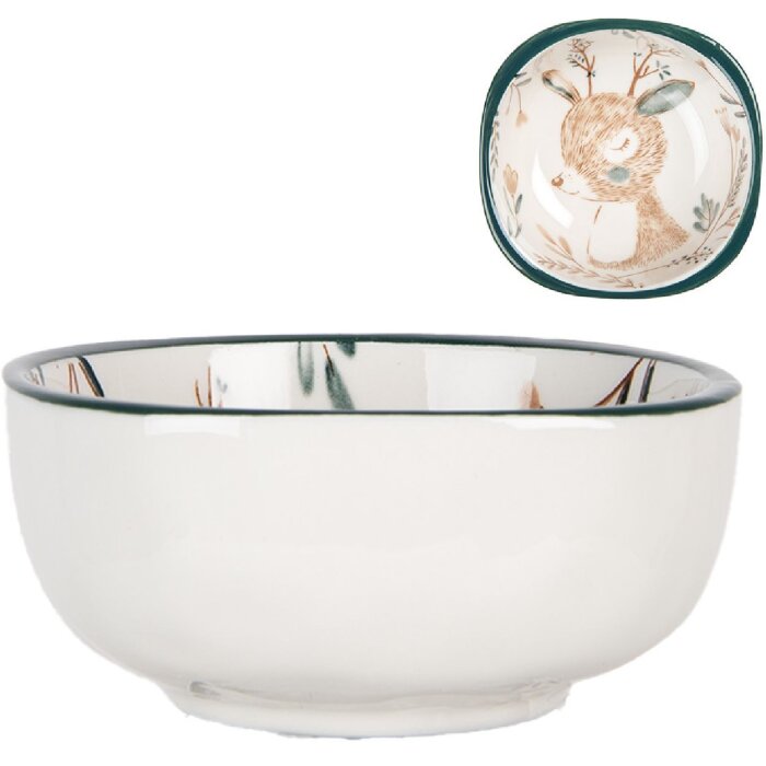 Clayre & Eef 6CEBO0071 Schale Beige Braun 10x10x5 cm 125 ml Keramik