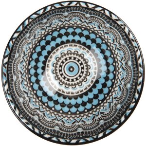 Clayre & Eef 6CEBO0074 Schale Keramik Weiß Schwarz Ø 9x5 cm 125 ml