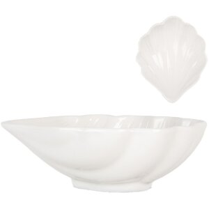 Clayre & Eef 6CEBO0176 Schale Weiß Keramik...