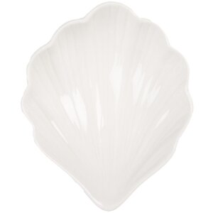 Clayre & Eef 6CEBO0176 Schale Weiß Keramik 12x10x4 cm Landhausstil