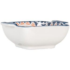 Clayre & Eef 6CEBO0185 Schale Weiß Blau Keramik 11x8x4 cm 75 ml