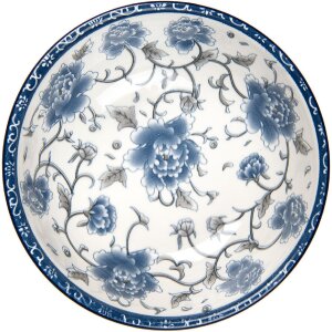 Clayre & Eef 6CEPS0003 Schale Keramik Weiß Blau...