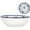 Clayre & Eef 6CEPS0003 Schale Keramik Weiß Blau Ø 19x7 cm 750 ml