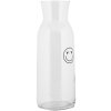 Clayre & Eef BHSGL0003 Carafe Sticlă transparentă Smiley 1000 ml Ø 9x25 cm