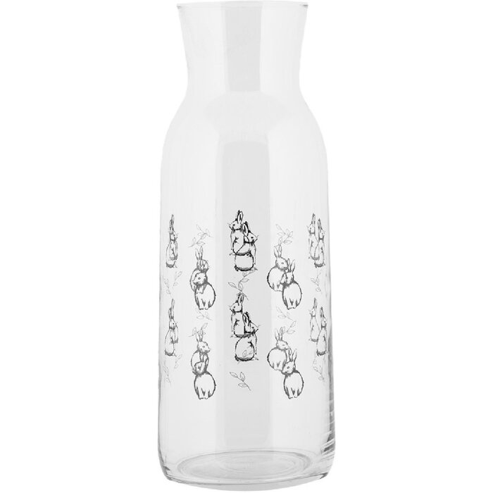Clayre & Eef BNSGL0001 Karaffe Glas Hasen-Design Ø 9x25 cm 1000 ml
