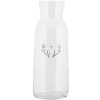 Clayre & Eef NWVGL0001 Carafa din sticlă cu motiv de căprioară 1000 ml Ø 9x25 cm