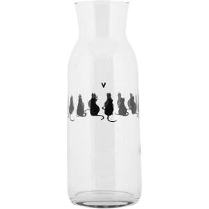 Clayre & Eef PWSGL0001 Karaffe Glas Katzenmotiv...