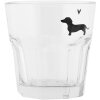Clayre & Eef Trinkglas PWSGL0006 Dackel Motiv 200 ml Ø 8x8 cm