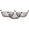 Clayre & Eef 6Y5716 Körbe 3er-Set Eisen Braun Ø 27/24/21 cm Landhausstil