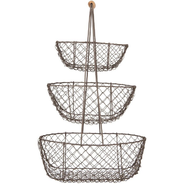 Clayre & Eef 6Y5722 Coș de depozitare Fier Negru 30x22x50 cm