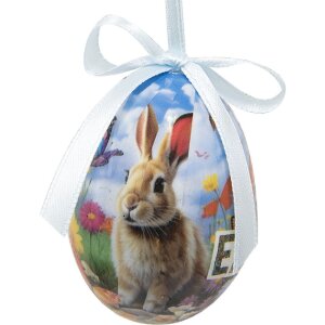 Clayre & Eef 65901 Dekoration Anhänger Ei Set 12 Ø 4x5 cm Landhausstil