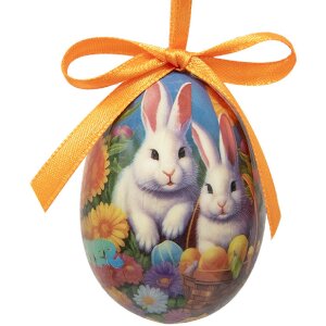 Clayre & Eef 65901 Dekoration Anhänger Ei Set 12 Ø 4x5 cm Landhausstil