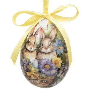 Clayre & Eef 65901 Dekoration Anhänger Ei Set 12 Ø 4x5 cm Landhausstil