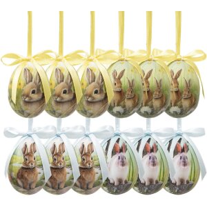 Clayre & Eef 65902 Dekoration Hänger Ei Set 12...