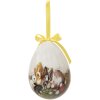 Clayre & Eef 65915 Dekoration Anhänger Ei Set 2 Ø 11x15 cm Landhausstil Hase