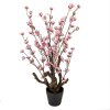 Clayre & Eef 6PL0372 Deko Baum Rosa 18x18x70 cm Kunststoff