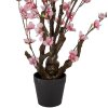 Clayre & Eef 6PL0372 Deko Baum Rosa 18x18x70 cm Kunststoff