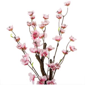 Clayre & Eef 6PL0373 Copac decorativ cu flori de cireș roz maro 10x10x48 cm