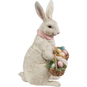 Clayre & Eef 6PR4398 Deko Kaninchen Beige Braun Polyresin 10x7x15 cm