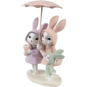 Clayre & Eef 6PR4399 Deko Kaninchen Weiß Rosa...