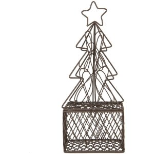 Clayre & Eef 6Y5704 Weihnachtsbaum Braun Eisen 9x9x22...