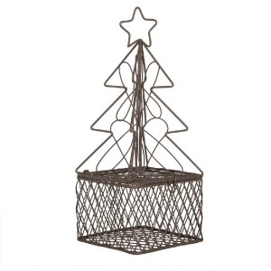 Clayre & Eef 6Y5704 Weihnachtsbaum Braun Eisen 9x9x22 cm Dekoration