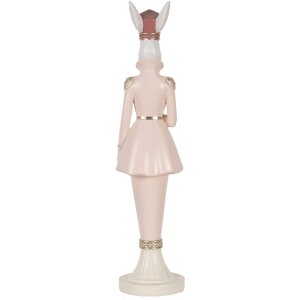 Clayre & Eef 6PR5117 Iepure decorativ alb roz 11x11x44 cm Stil rustic