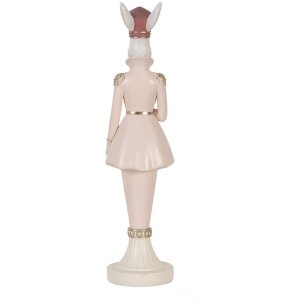 Clayre & Eef 6PR5120 Iepure decorativ alb roz 9x9x35 cm stil țară