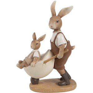 Clayre & Eef 6PR5126 Deko Kaninchen Polyresin Braun...