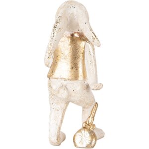 Clayre & Eef 6PR5095 Iepure decorativ bej auriu 6x7x13 cm