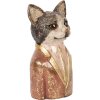 Clayre & Eef 6PR5096 Deko Büste Katze Braun Rot 13x11x23 cm
