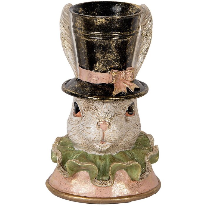 Clayre & Eef 6PR5133 Deko Kaninchen Beige Goldfarbig 18x15x29 cm