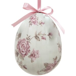 Clayre & Eef 65913 Set 2 ouă decorative pentru agățat Multicolor Ø 9x12 cm