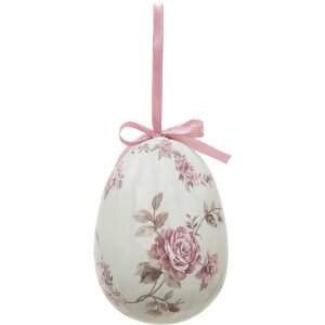 Clayre & Eef 65913 Set 2 ouă decorative pentru agățat Multicolor Ø 9x12 cm