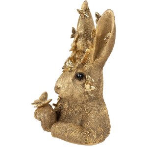 Clayre & Eef 6PR5105 Deko Kaninchen Goldfarbig...