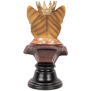 Clayre & Eef 6PR5107 Deko Büste Katze Braun Beige 20x19x37 cm Landhausstil