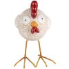 Clayre & Eef 6PR5251 Deko Huhn Weiß Rot 14x9x15 cm Landhausstil
